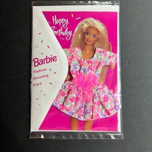 Collectible Barbie "Happy Birthday" Fashion Greeting Card. (1994 Mattel).